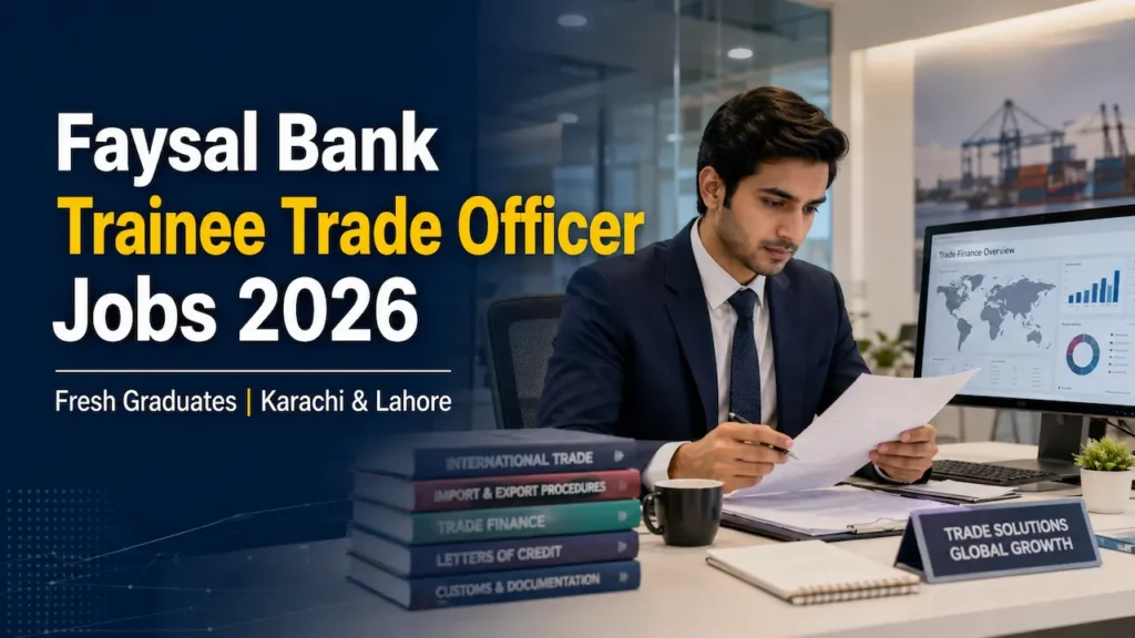 Faysal Bank Trainee Trade Officer Jobs 2026 for fresh graduates