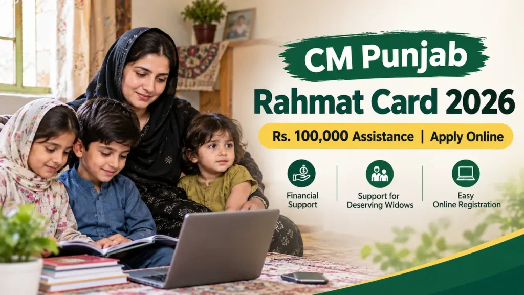 CM Punjab Rahmat Card 2026 Registration – Rs. 100,000 Assistance for Widows