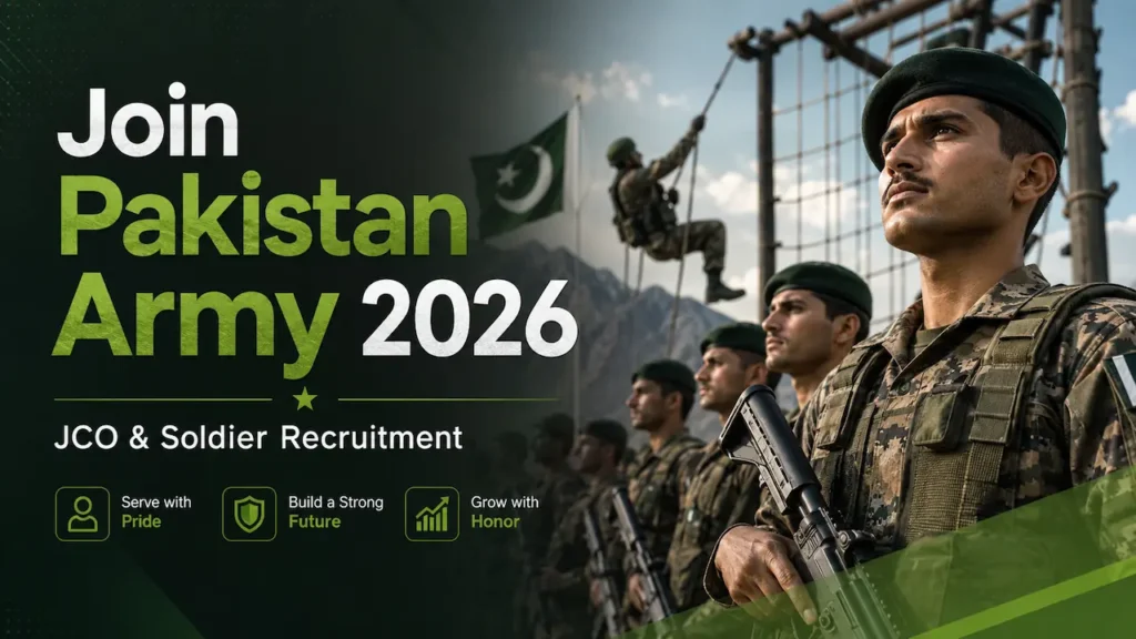Join Pakistan Army Jobs 2026 JCO Naib Khateeb and Soldier recruitment