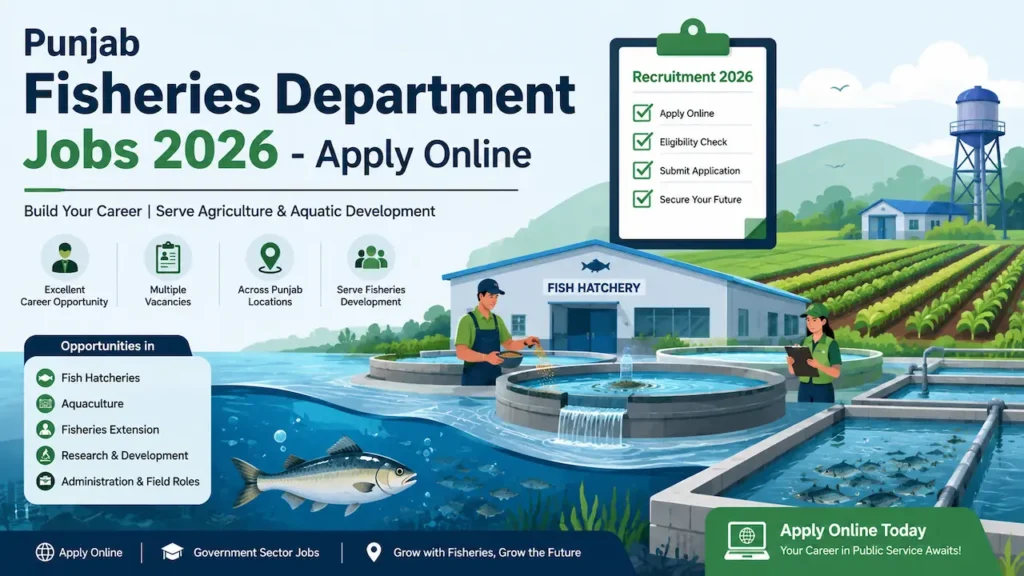 Punjab Fisheries Department Jobs 2026 Fisheries Supervisor advertisement banner