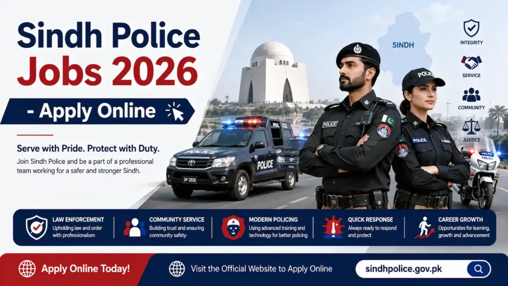 Sindh Police Department Constable Jobs 2026 advertisement banner